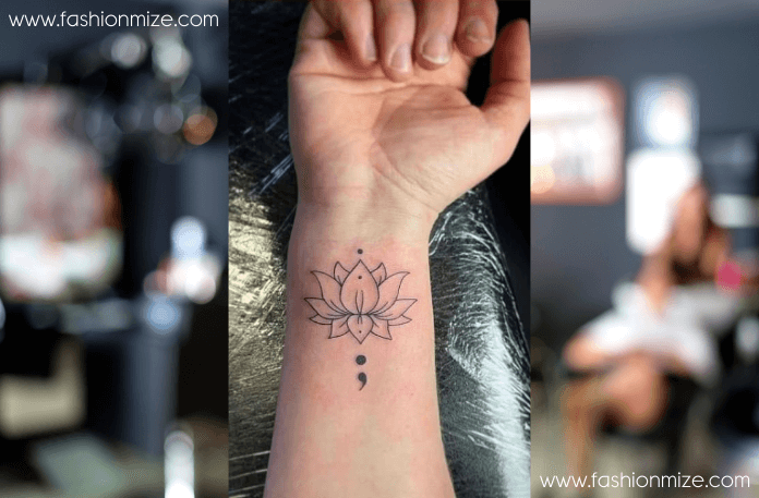 Celtic Knot and Semicolon Tattoo