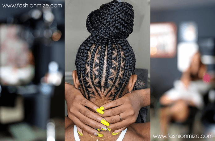 Cornrows with Triangle Parts