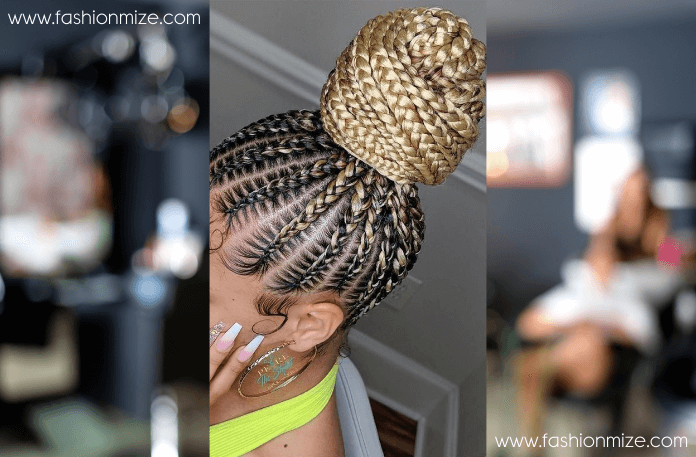 Cornrows with a High Bun