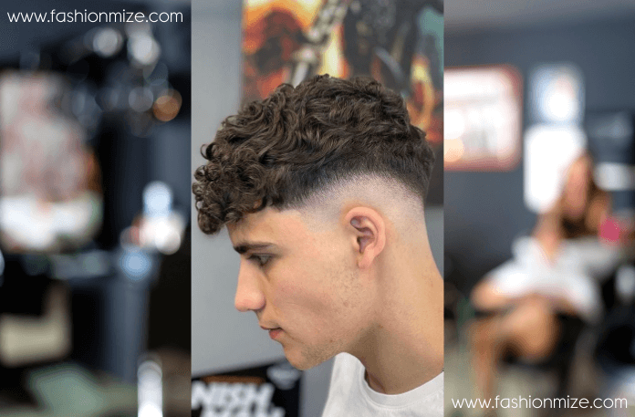 Curly Fringe with Low Fade