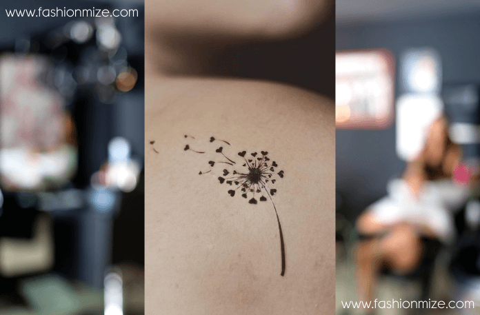 Dandelion and Semicolon Tattoo