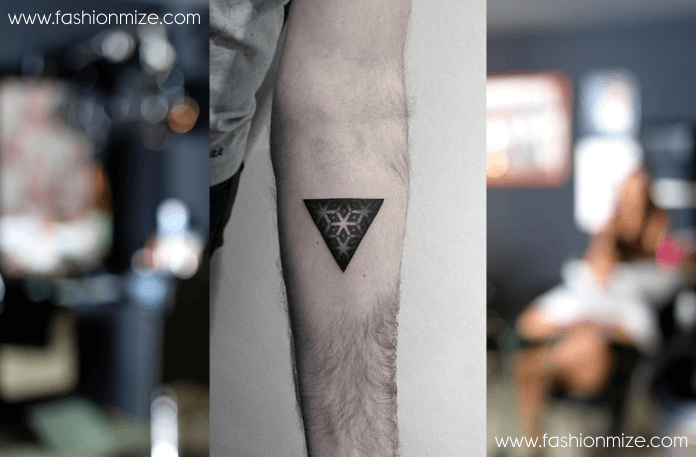 Dotwork Triangle Tattoo