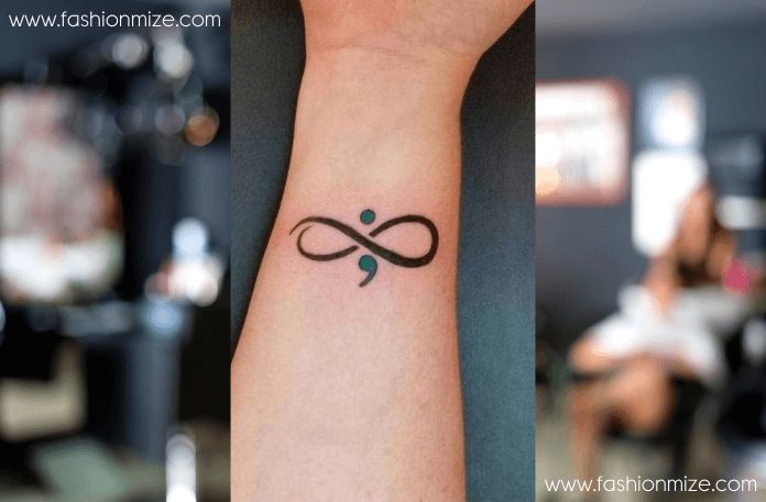 Infinity Semicolon Tattoo