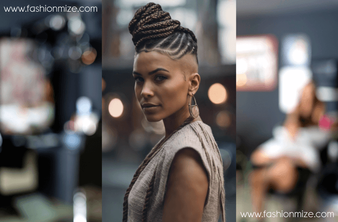 Mohawk-Inspired Straight Back Braids