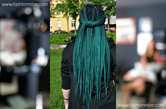 Straight Back Braids with Ombre Color