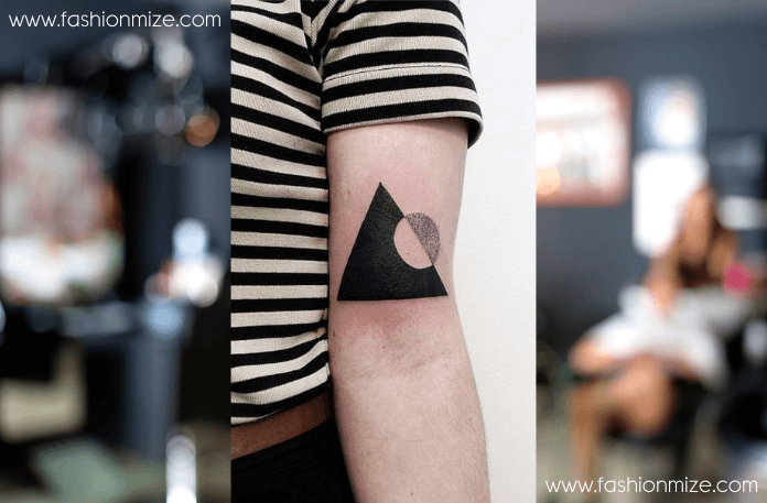 Sun and Moon Triangle Tattoo